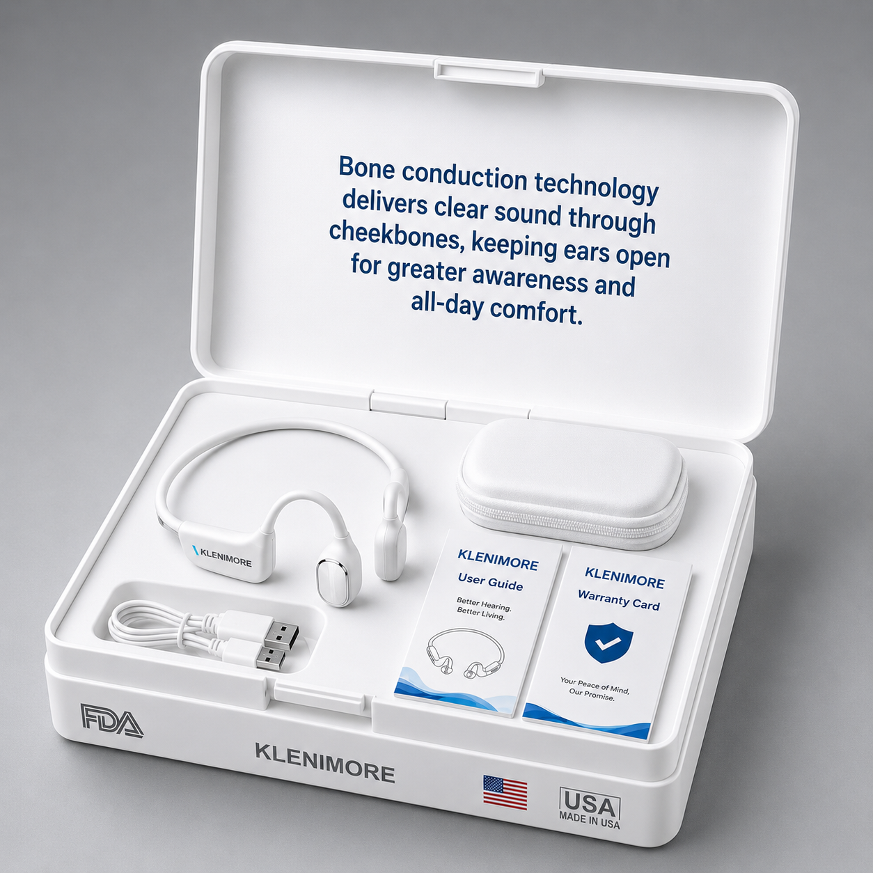 🔥 Final 2 Hours : Only Limited Stock Left🏆KLENIMORE®  Bone Conduction Smart Hearing Headphones （Mayo Clinic Recommended）
