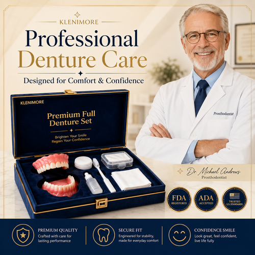 ⏰Ends Today: 70% OFF! 🌎KLENIMORE™ Custom-Fit  Dentures— Designed for Comfort and a Natural-Looking Smile