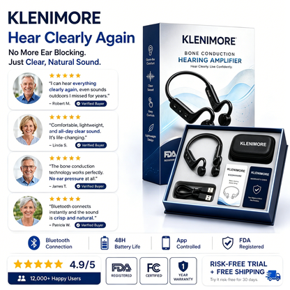 💖💥Limited-time offer! 🔥KLENIMORE™ Bone Conduction Hearing Aids — Hear the sounds you should hear! ✅Made in the USA