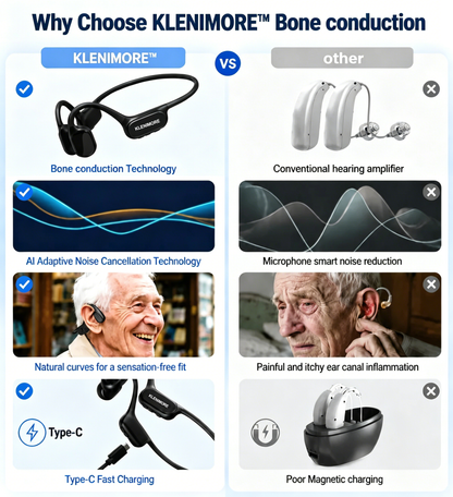 💖💥Limited-time offer! 🔥KLENIMORE™ Bone Conduction Hearing Aids — Hear the sounds you should hear! ✅Made in the USA