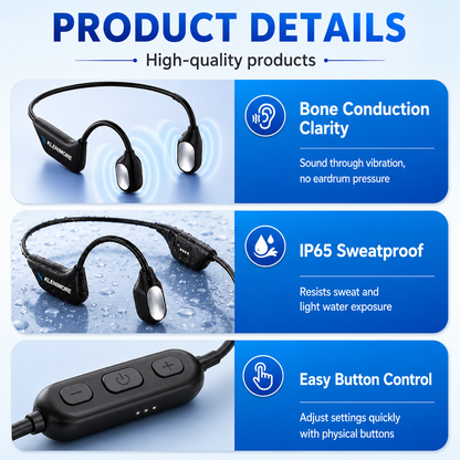 🔥 Final 2 Hours : Only Limited Stock Left🏆KLENIMORE®  Bone Conduction Smart Hearing Headphones （Mayo Clinic Recommended）