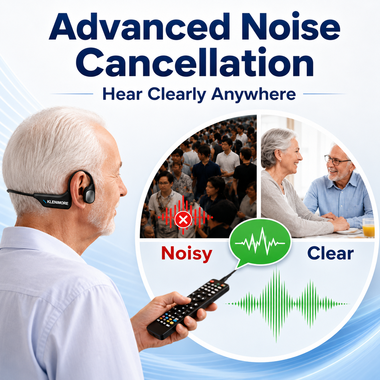 🔥 Final 2 Hours : Only Limited Stock Left🏆KLENIMORE®  Bone Conduction Smart Hearing Headphones （Mayo Clinic Recommended）